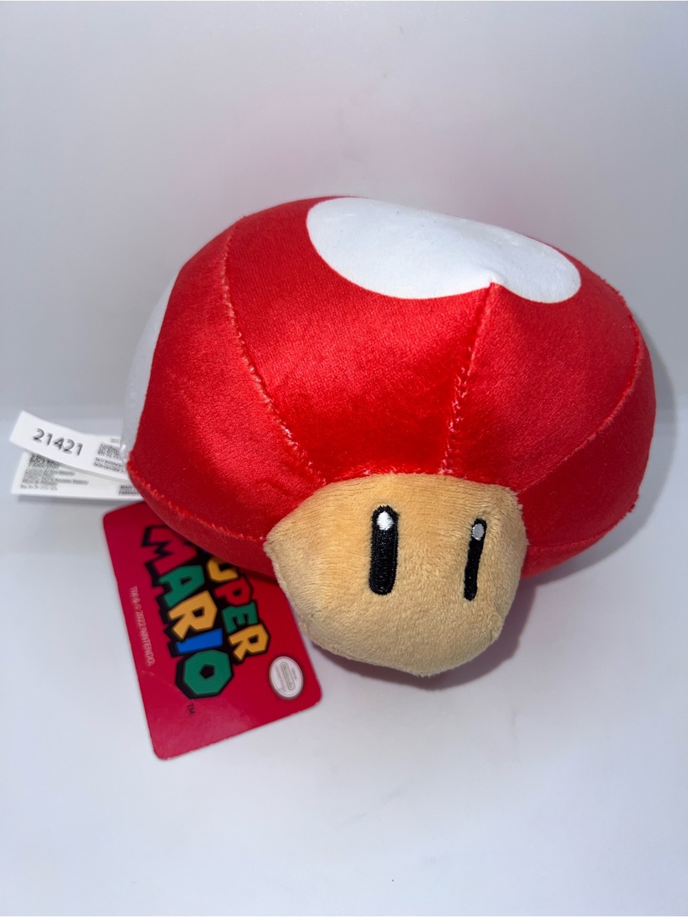 New Nintendo Super Mario Bros Plush 5" Red Power Up Mushroom NWT